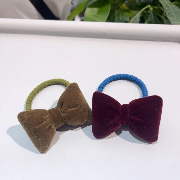 L201红色咖色小枕头发绳