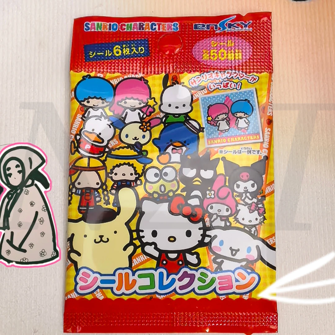 三丽鸥复古风角色贴纸 日版正版动漫周边