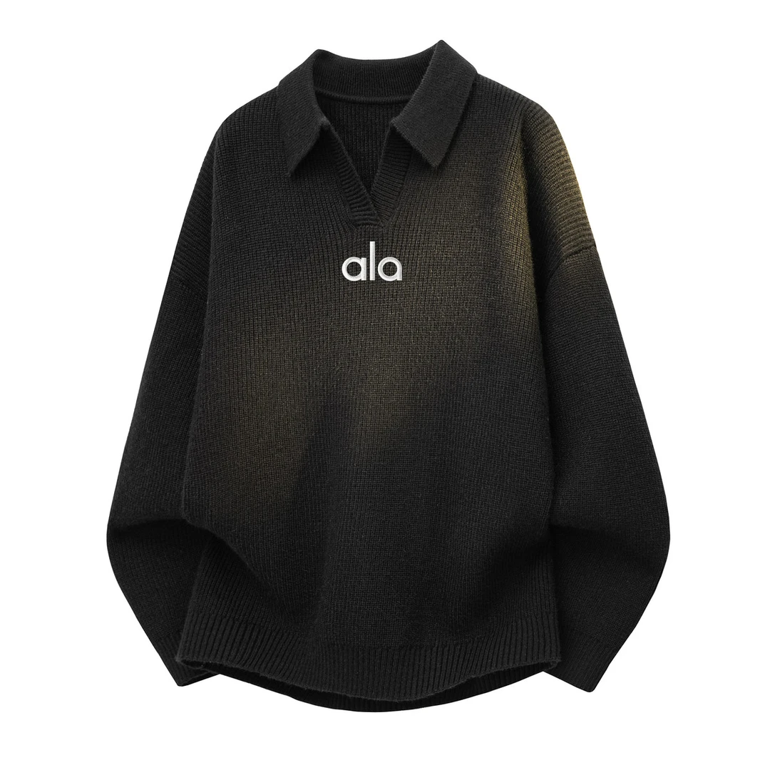 RSRDDY官方品质冬季加厚时尚潮流复古翻领针织毛线衣宽松打底衫