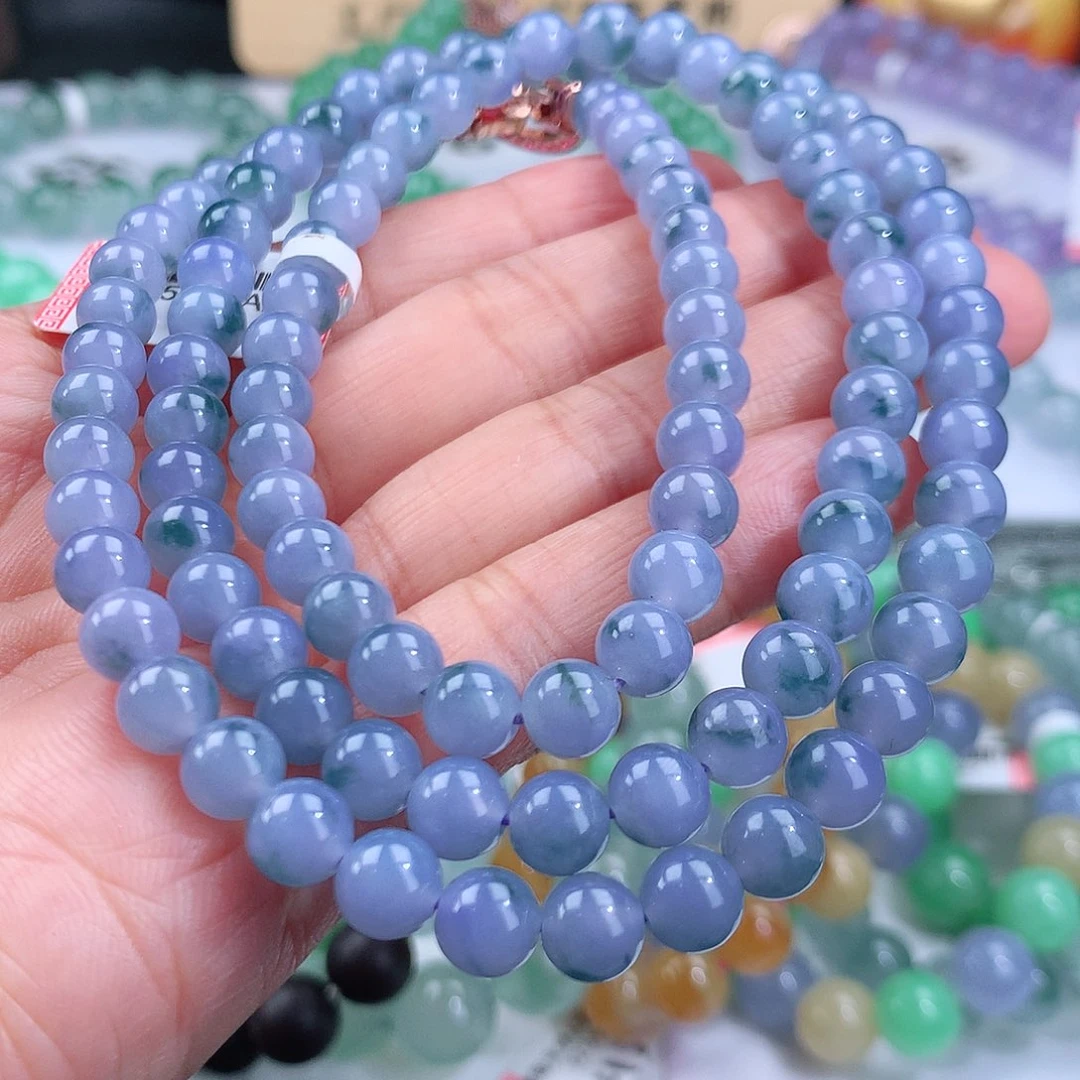 翡翠手链未镶嵌卡6.5mm