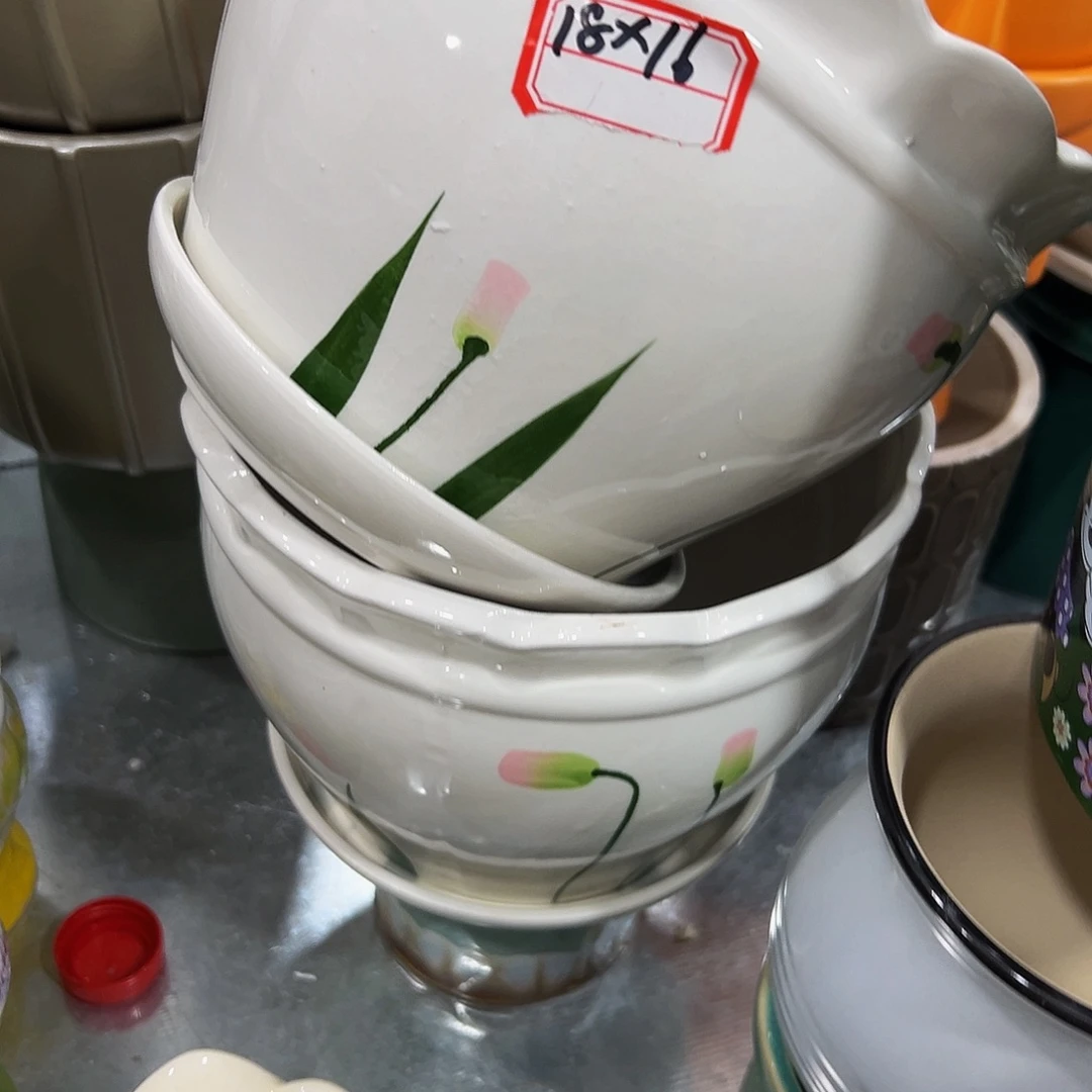 外贸尾单陶瓷花盆凑10米包邮
