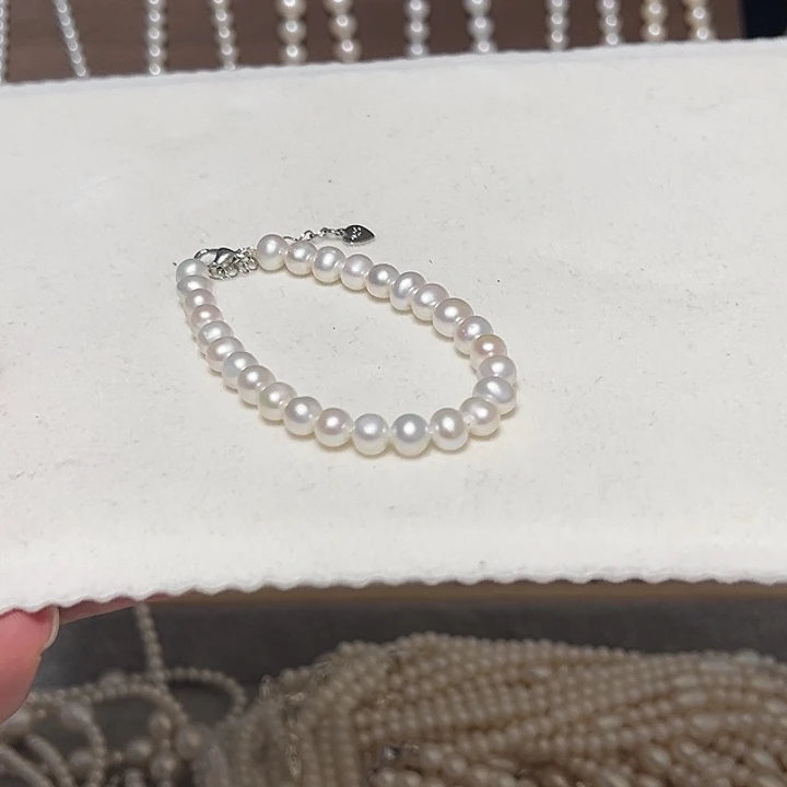 安***安钛钢淡水珍珠手绳