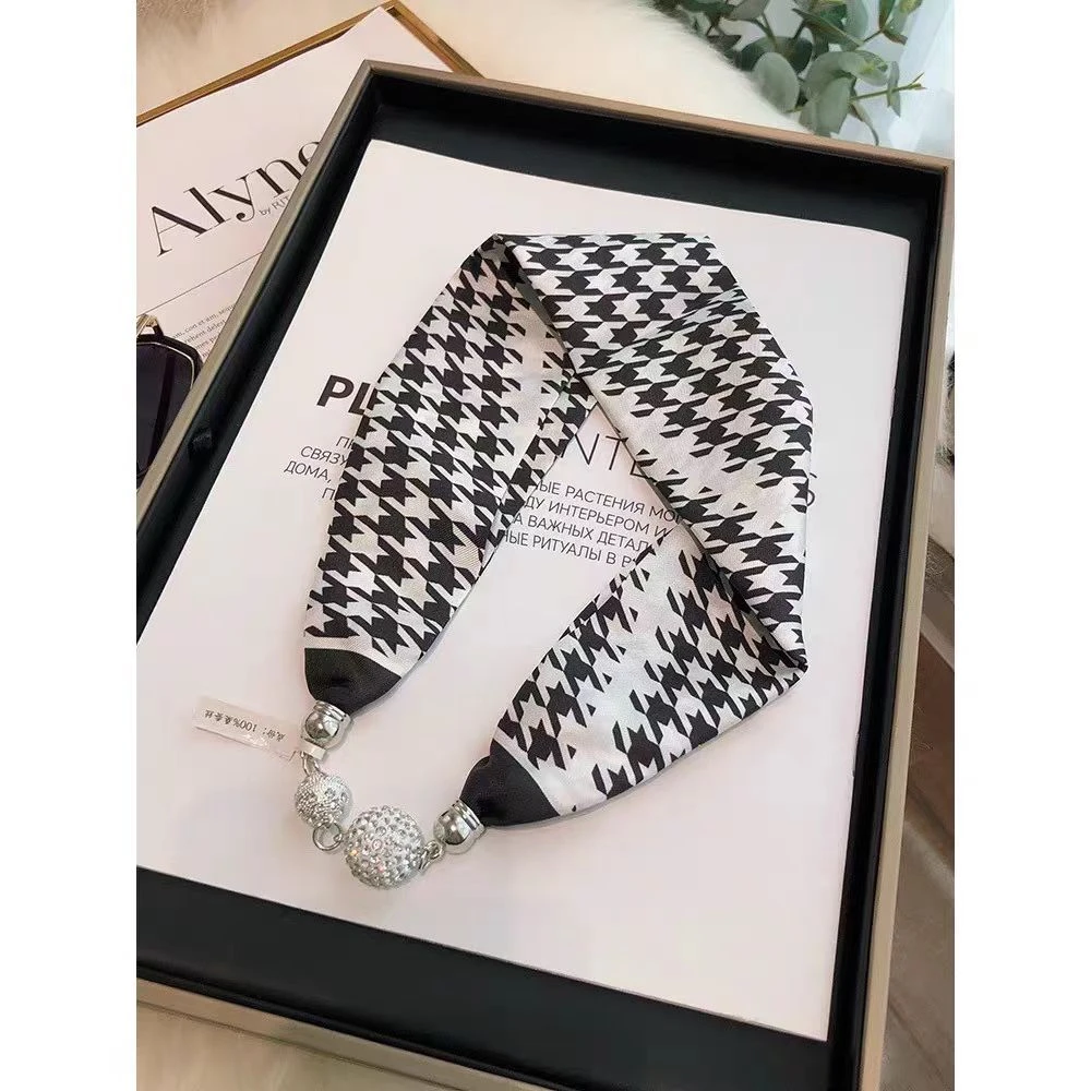 宫丽福袋桑蚕丝磁吸扣飘带【颜色花型随机】