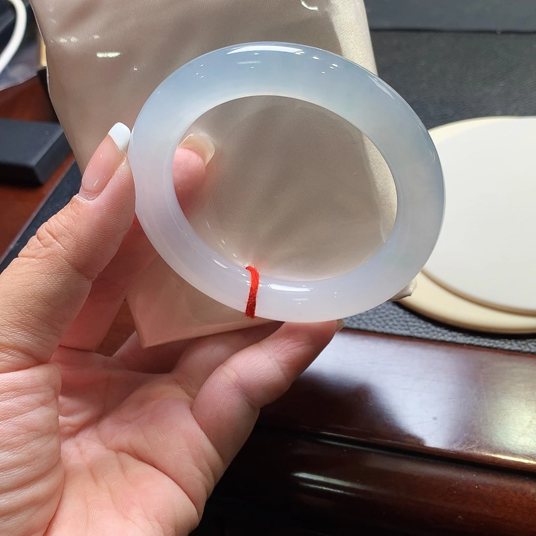 未镶嵌手镯翡翠冰蓝圆条