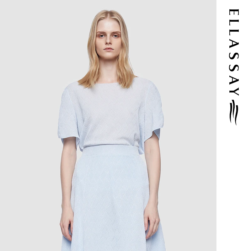 ELLASSAY歌力思2025夏季新款欧若休闲风针织衫女EWD362M01000