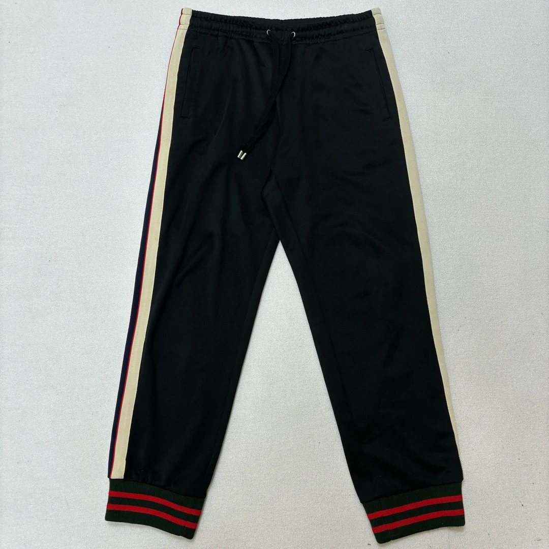 99新 GUCCI/古驰 双杠休闲束脚针织运动裤/尺码S/99新/编号5683