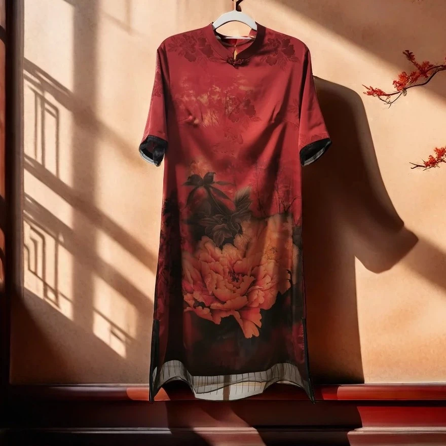 1-268-29新款时尚休闲印花连衣裙