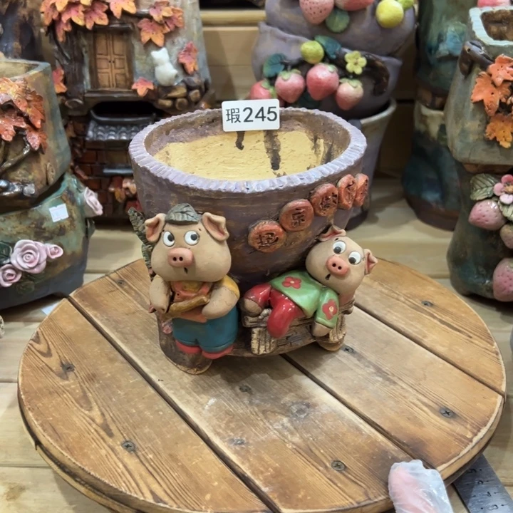 彩***街嘻哈微瑕多肉花盆