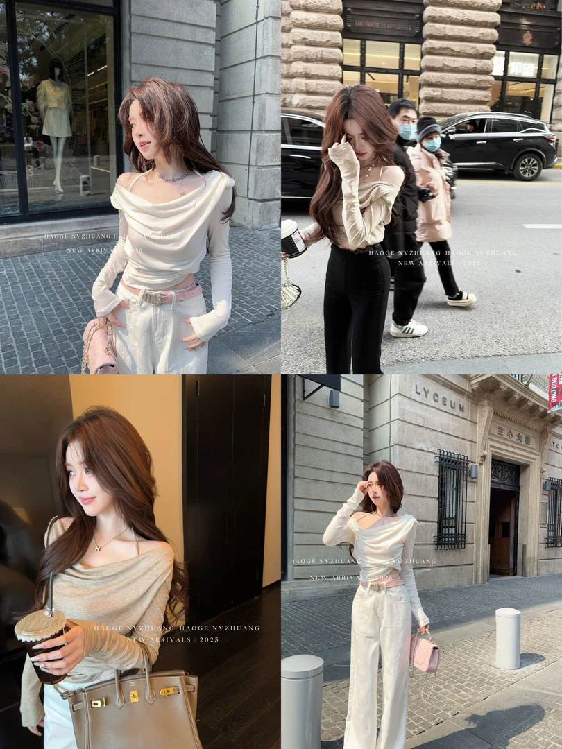 浩哥严选●天选温以凡C5SY0834A上衣预显瘦洋气短款时尚修身