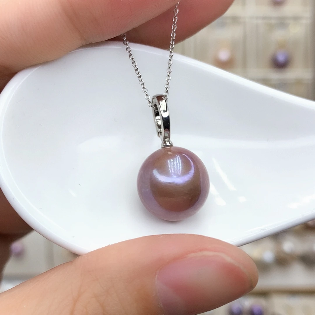 淡水珍珠颈饰18K金镶嵌