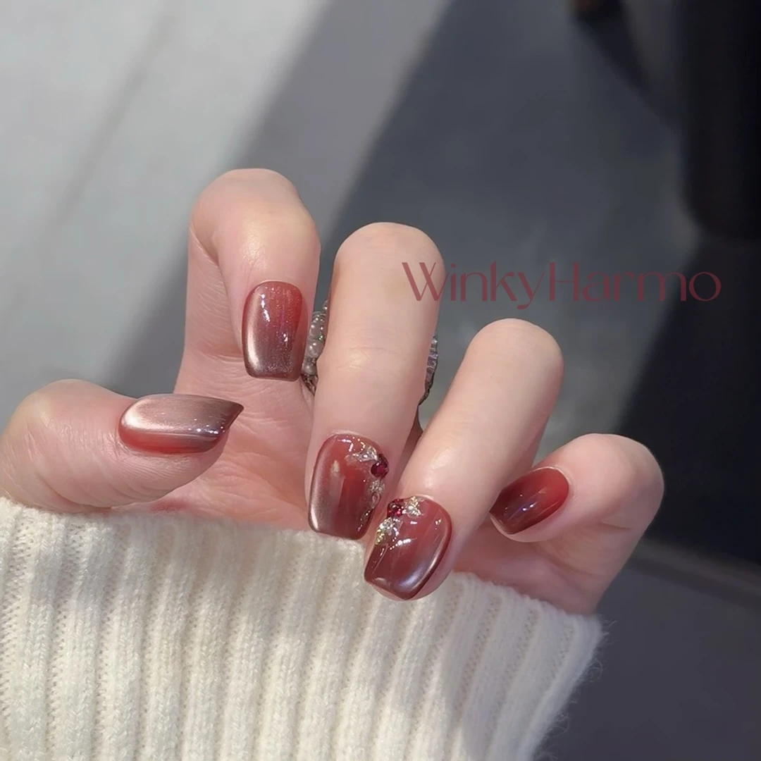 红翡钻琢 温涵 预售 新甲型 此度 短椭圆 中椭圆手工穿戴甲10片