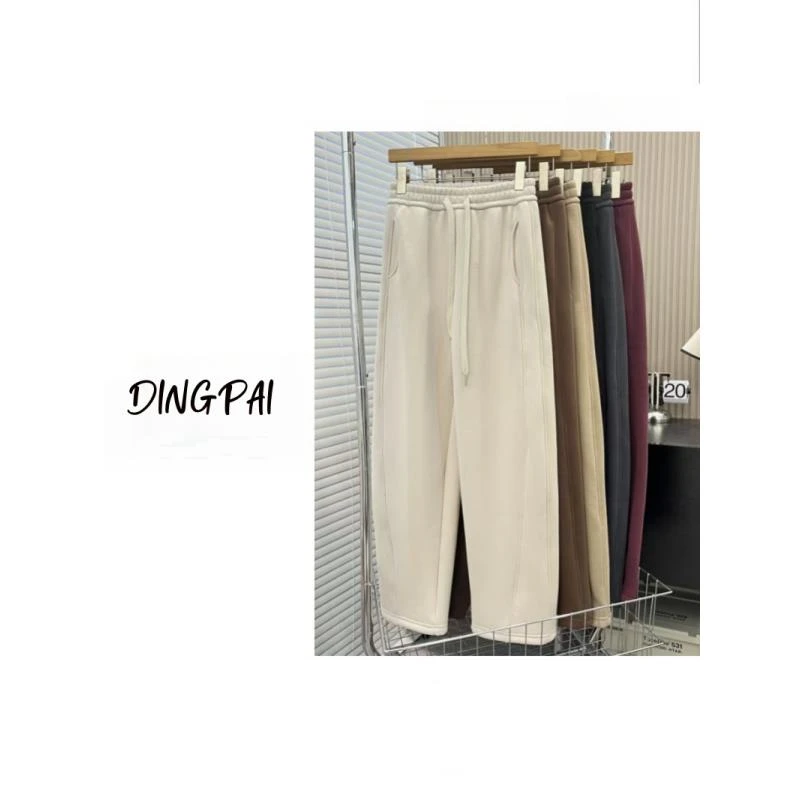 「惬意时光」2024加绒加厚女冬季百搭简约休闲裤DJ-8929