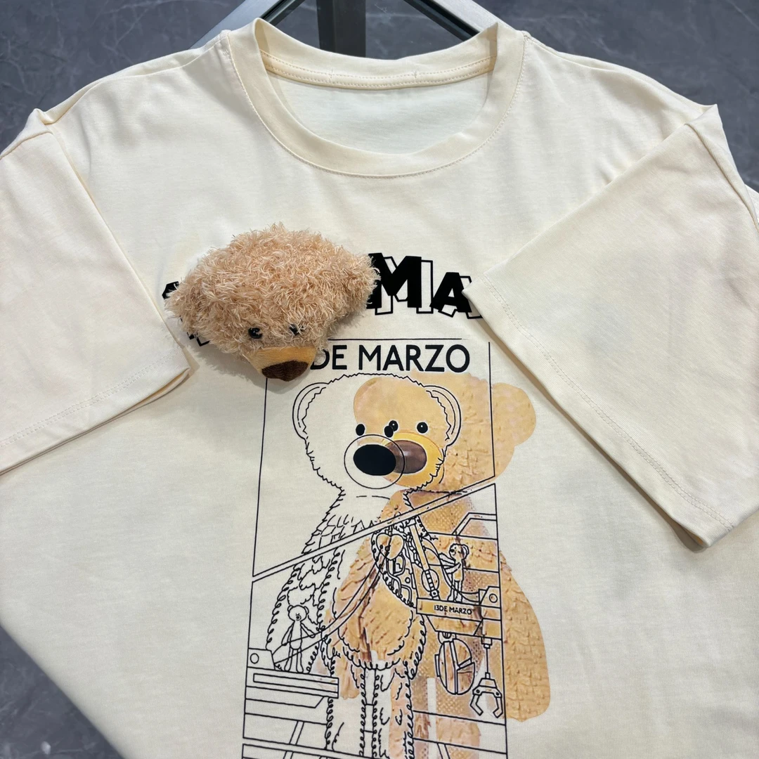 【YU·PP】(017)小众机能小熊设计休闲基础百搭套头短袖（P0304）