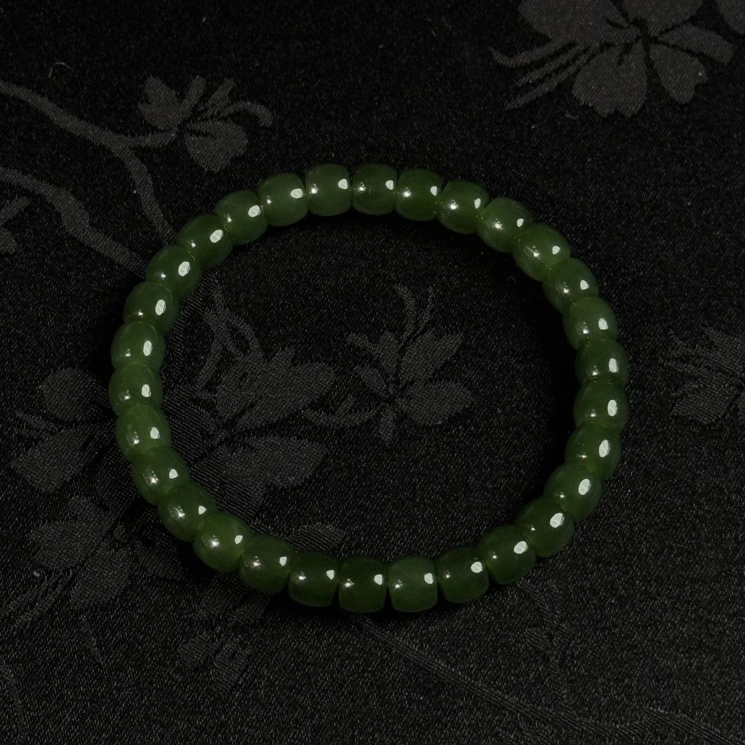 天然俄罗斯碧玉6mm老型手串拍一发一z(多样性发货)