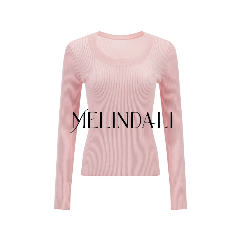 Melinda Li可机洗超细48支16针德国Biella扬子纱羊毛打底针织衫