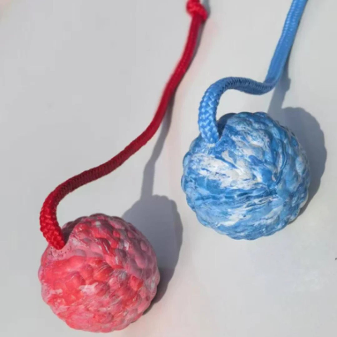 宠物训练球狗狗玩具单绳橡胶球适合马犬德牧等工作犬