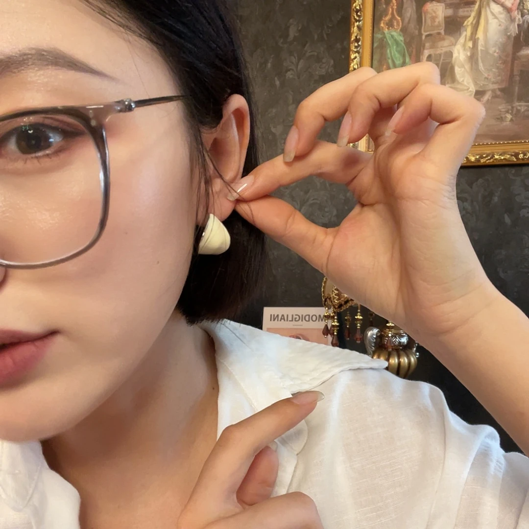 琉璃黄铜925银耳钉
