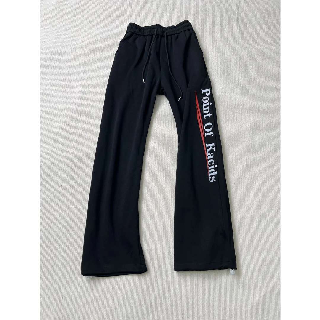 美式高街字母印花卫裤男女秋两穿垂感显瘦休闲裤子vintage直筒裤