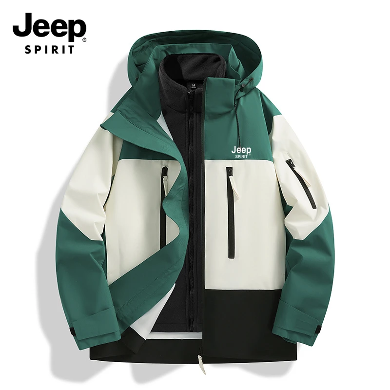 JEEP SPIRIT吉普户外三合一冲锋衣户外保暖男女同款冲锋衣