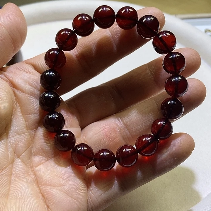 琥珀未镶嵌手链血珀