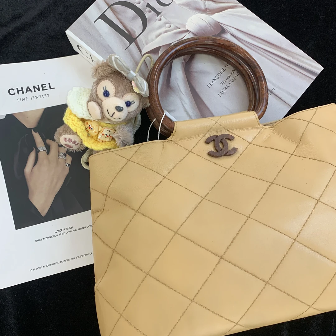 95新 Chanel/香奈儿 香奈儿梨花木手提包/T102962