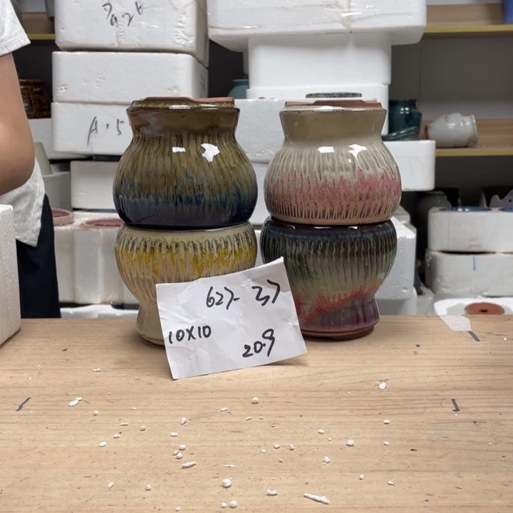 紫砂花盆多肉陶土花盆微瑕37