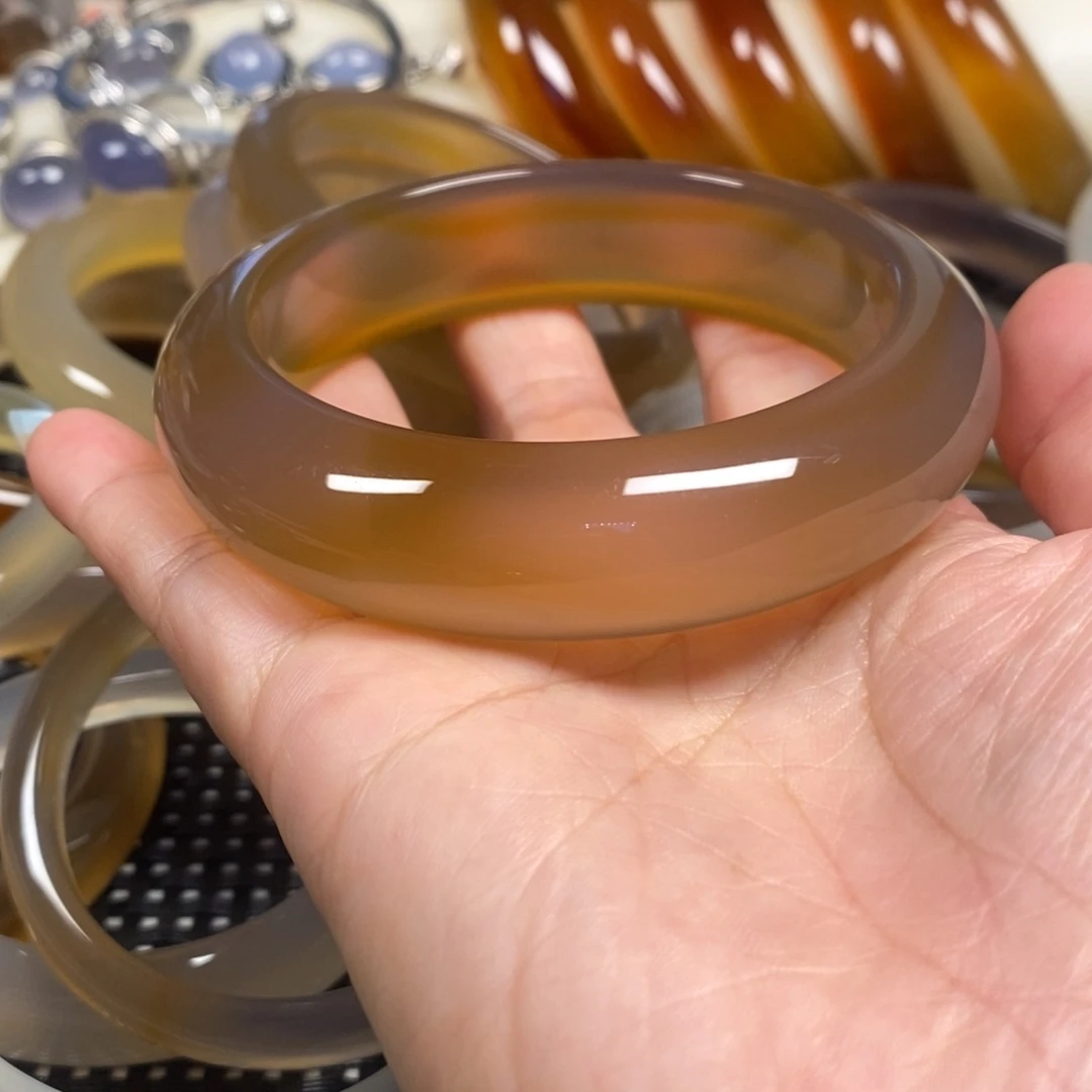 随***流玛瑙/玉髓未镶嵌玛瑙手镯