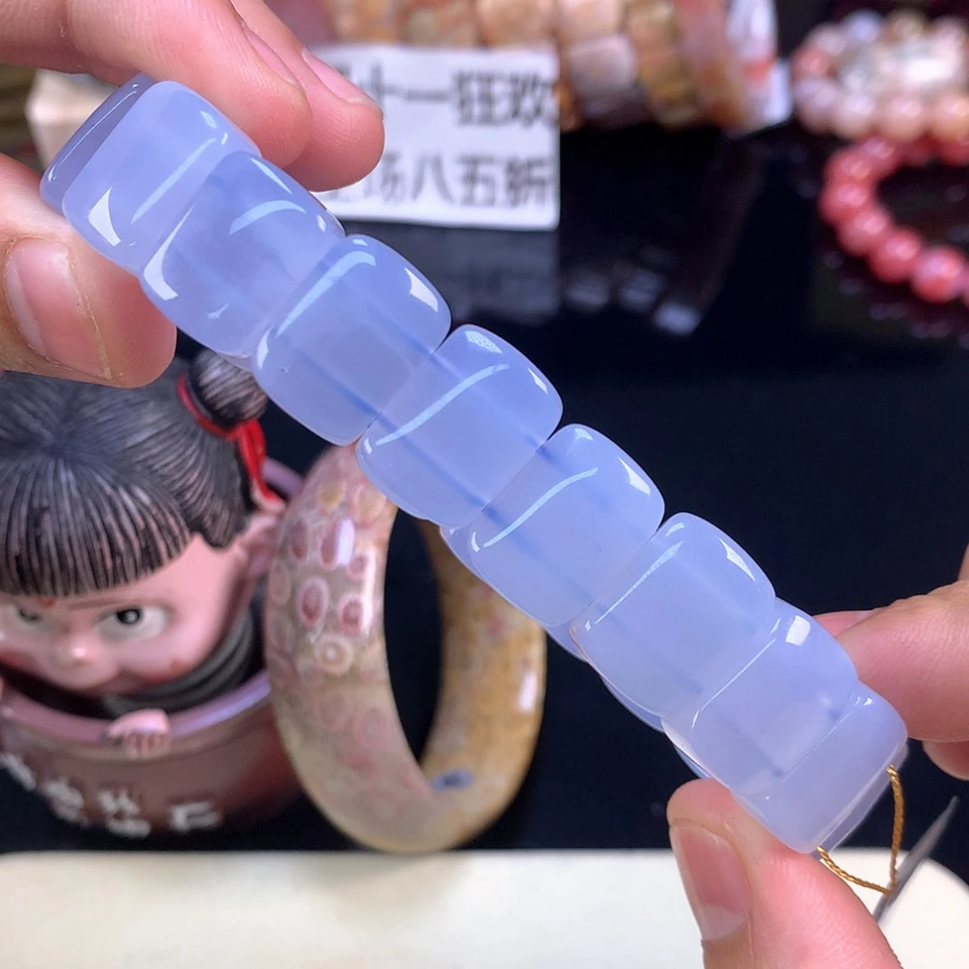 【闪购商品】颈饰未镶嵌硅化珊瑚（珊瑚玉）哇塞蓝冰yu髓