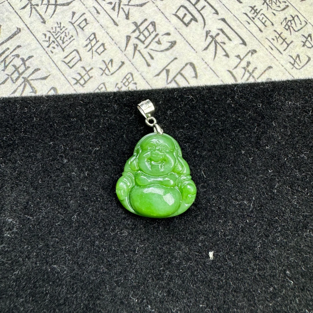 和田玉碧玉时尚精美佛公吊坠（多样性发货发一）