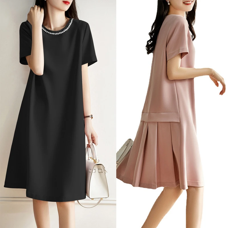 特大码减龄连衣裙2025新款女夏季韩版时尚显瘦收腰气质裙子200斤