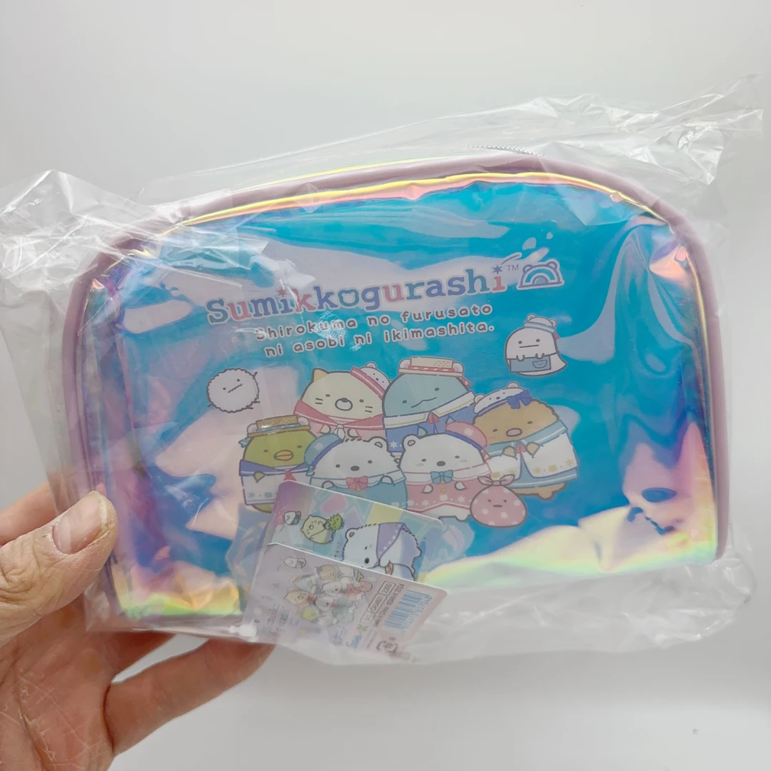 日本san-x角落生物sumikko 白熊的故乡 北极熊镭射防水化妆包