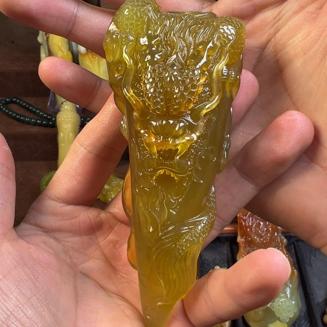 岫玉未镶嵌手把件天然岫玉