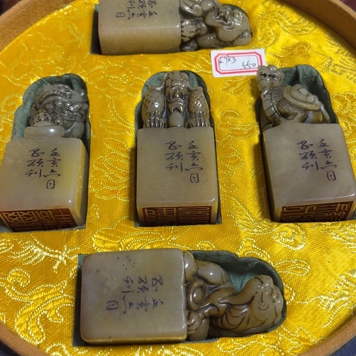 来***的其他印章五兽套盒子一套