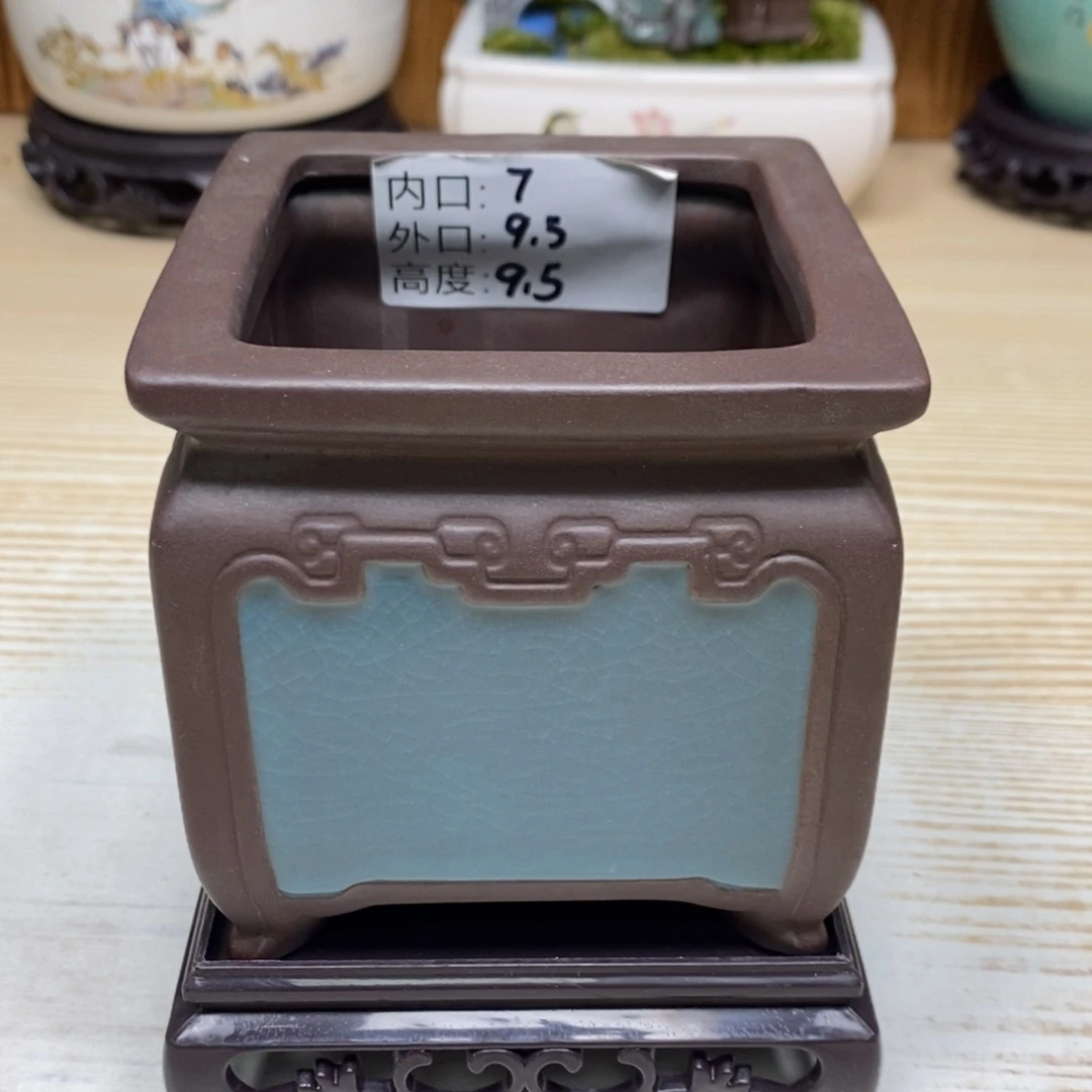 紫砂陶瓷花盆浮力