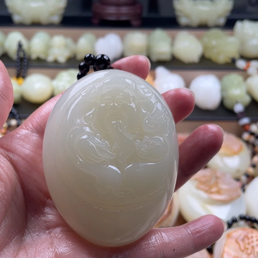 张***斌石材天然古青石手把件