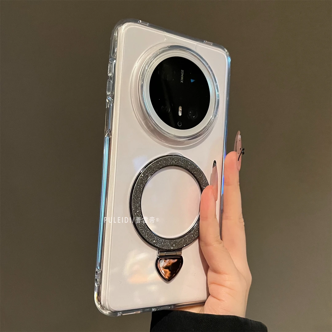 ins风闪粉磁吸支架适用华为mate70pro手机壳新款mate60pro+高级感