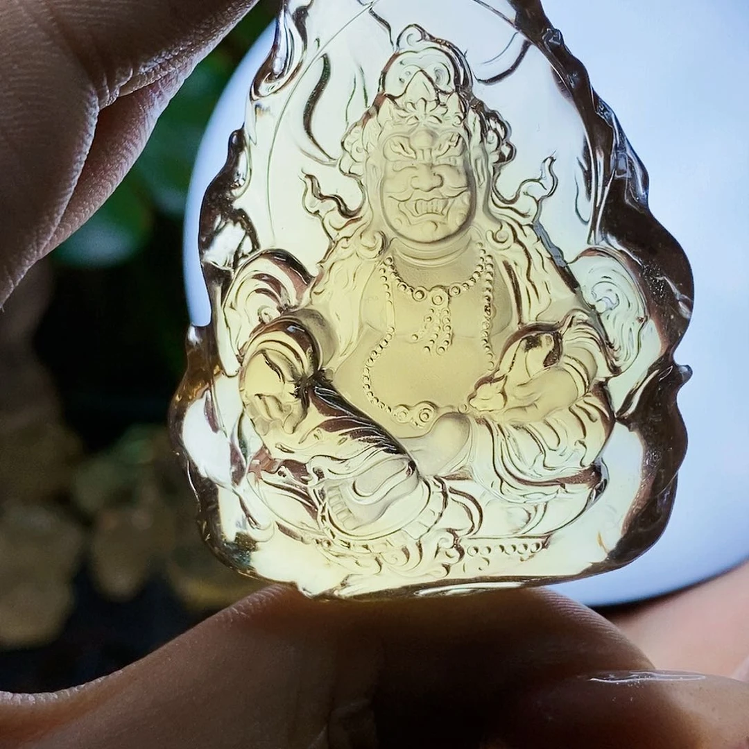 未镶嵌颈饰水晶虎***3吊墜