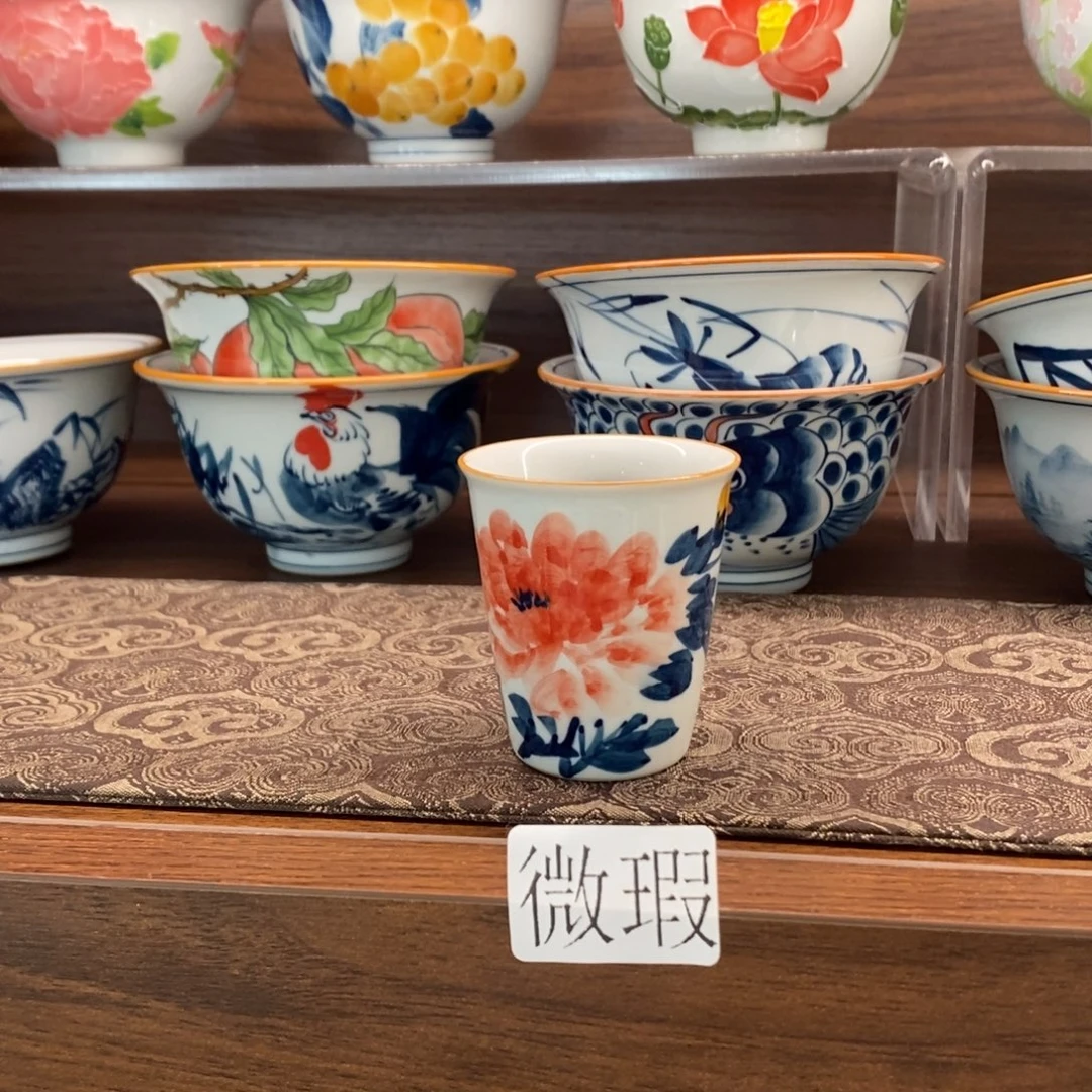 釉下彩老陶泥手工绘制