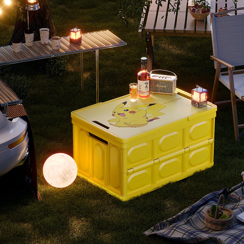 PAKCHOICE宝可梦后备箱收纳露营整理箱野餐箱子车载家用折叠户外