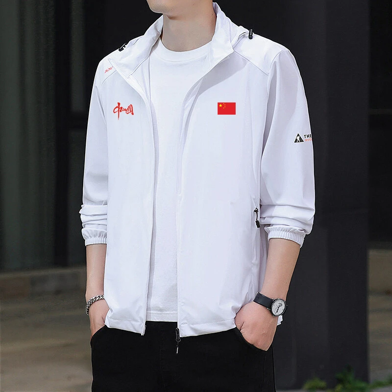 中国队China速干防晒衣男2025新款夏季透气钓鱼服防晒服薄款外套