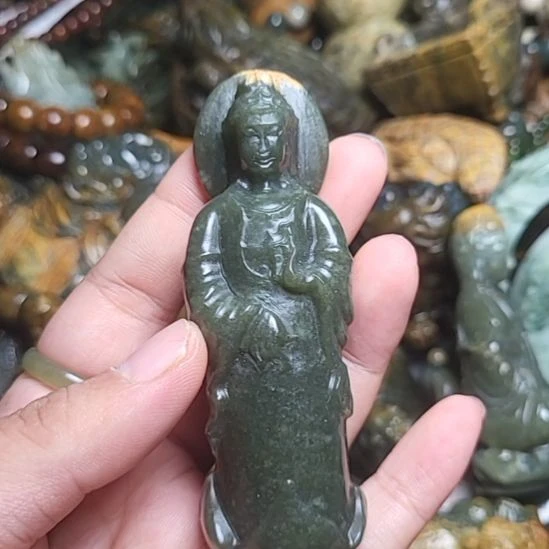 岫岩河磨玉（透闪石质玉）未镶嵌挂件