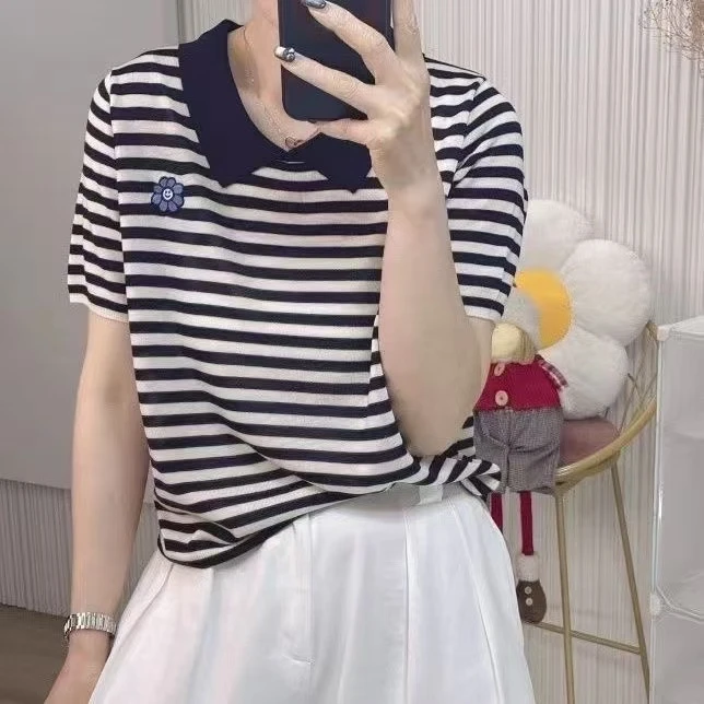 翻领套头】3薄款宽松遮肉上衣