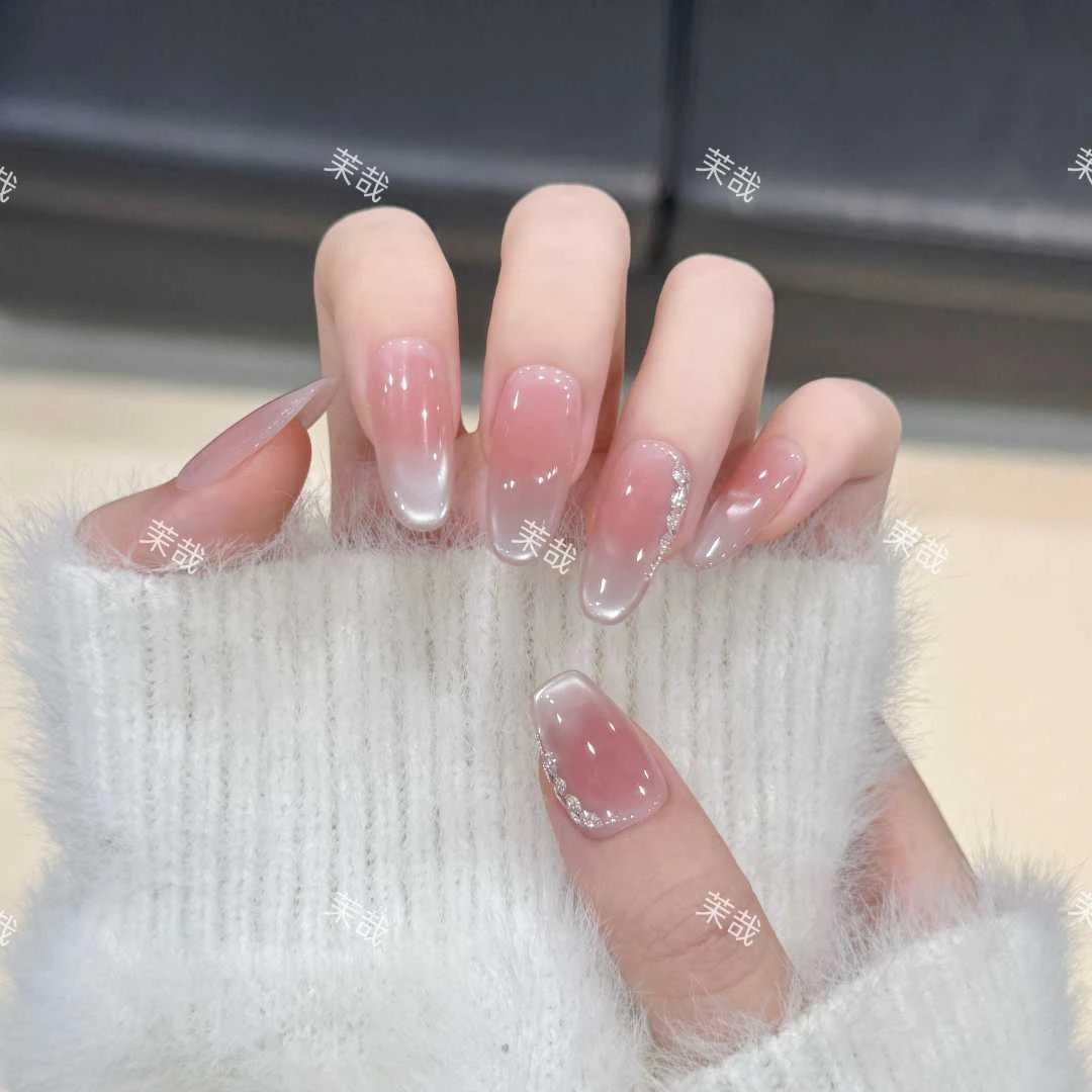 茉哉【清欢】纯手工定制美甲拆卸穿戴甲A4152