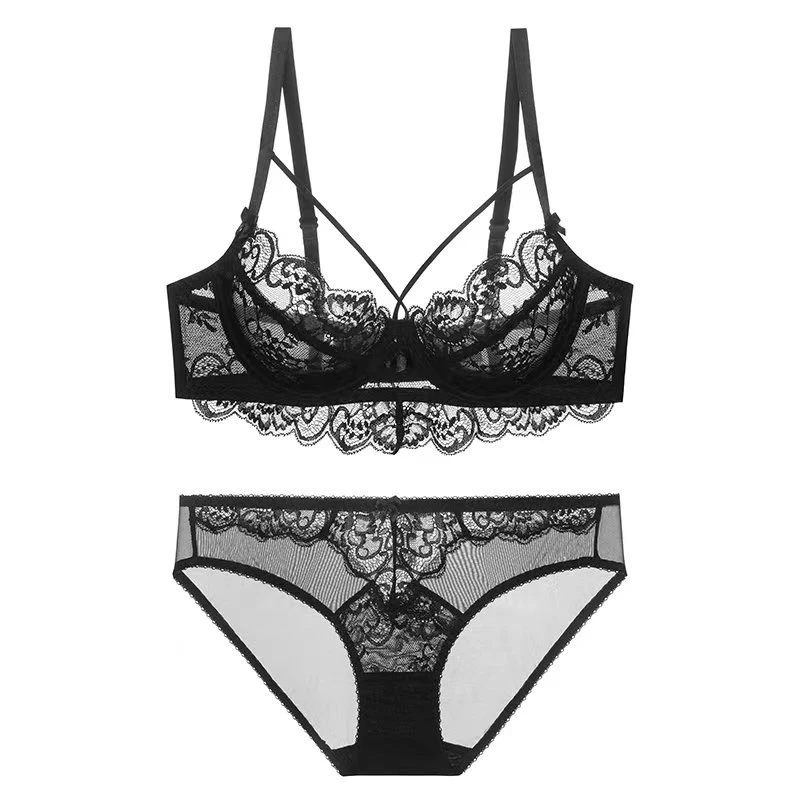 111-300当场直播有效，轻薄透气性感蕾丝蜜桃内裤文胸大显小