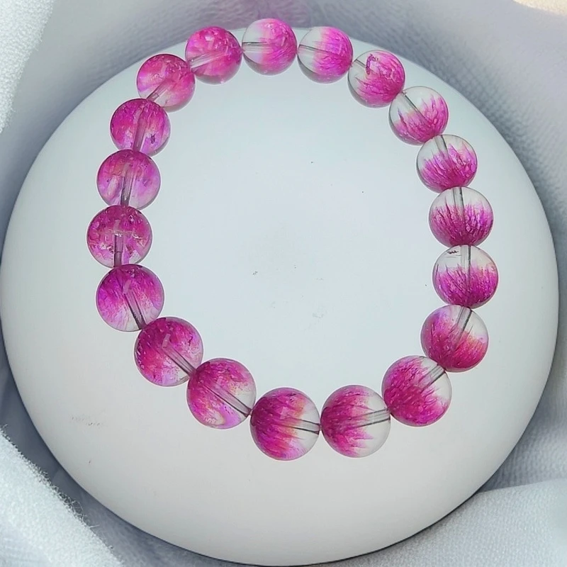 5A级净体紫烟花超七9+单圈手串