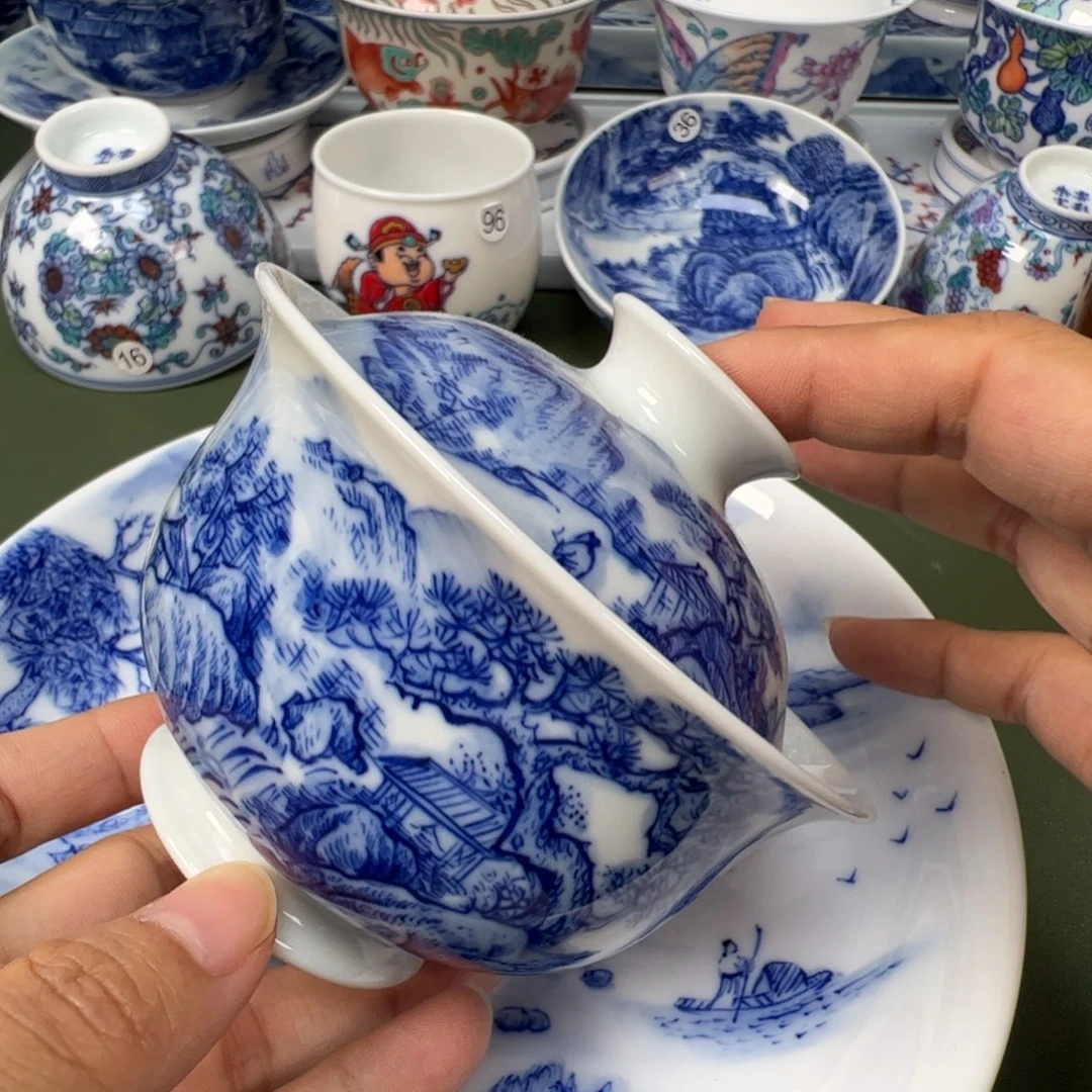 陶瓷景德镇纯手工纯手绘茶具木木12