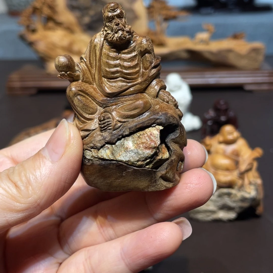 金丝楠曹*旭摆件工艺品