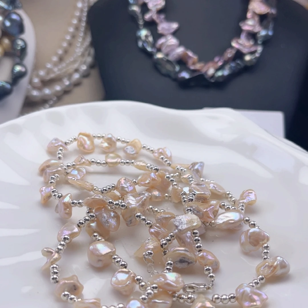 未镶嵌毛衣链淡水珍珠【纯恬】