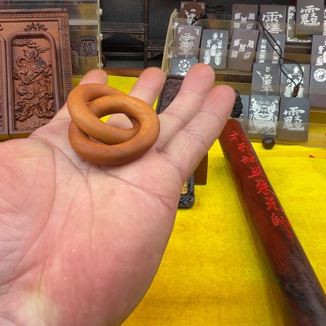 枣木雷击枣木雕刻乾坤圈