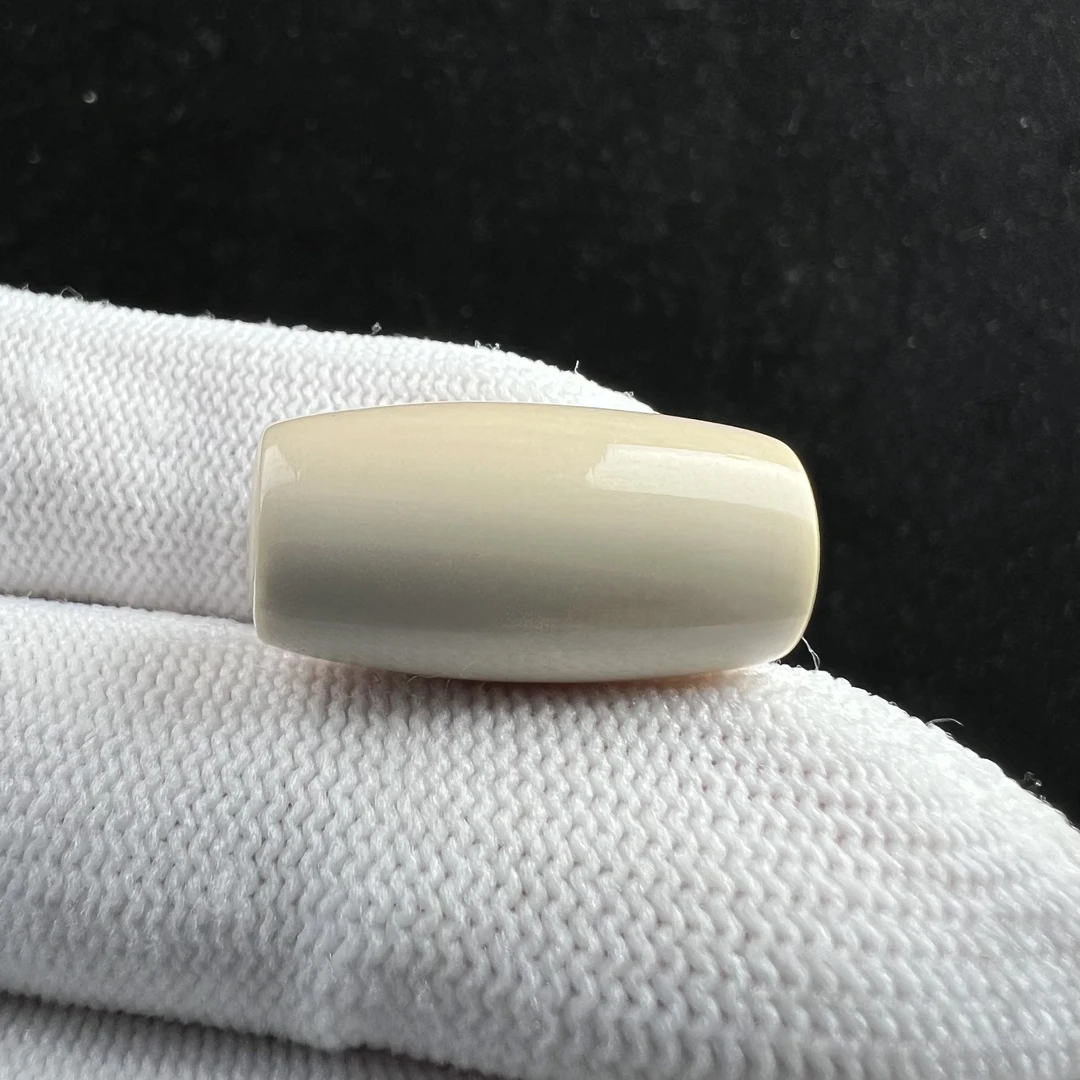 D5751天然猛犸象牙勒子桶珠12*22.6mm支持鉴定假一罚四